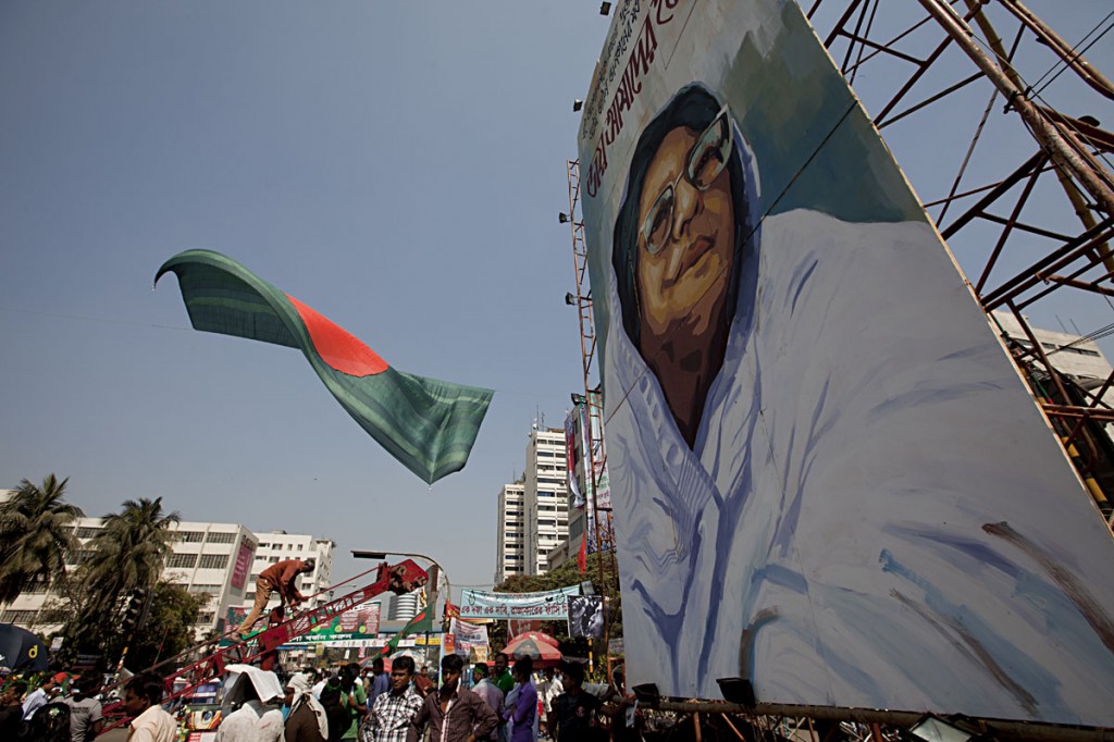 Portrait of Jahanara Imam at Shahbagh Square, who led the campaign for the trial of war criminals. Photo: Shahidul Alam/Drik/Majority World