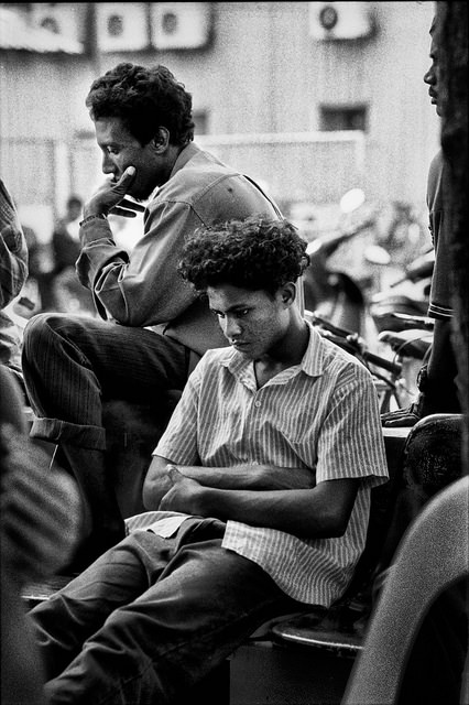 Bangladeshi workers resting in between shifts in Maldives. ? Shahidul Alam / Drik / Majority World