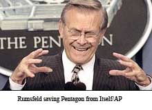 Rumsfeld saving Pentagon copy