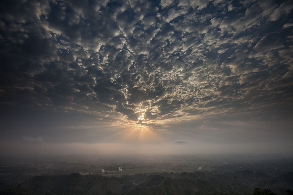 Sunrise at Alutila, Khagrachori on 13th April 2013. Bangla New Year 1420