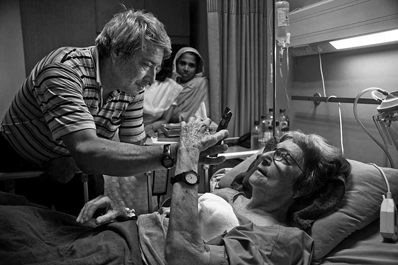 Akbar had come over from Switzerland to see Chotomami when she was in hospital. Photo: Shahidul Alam/Drik/Majority World