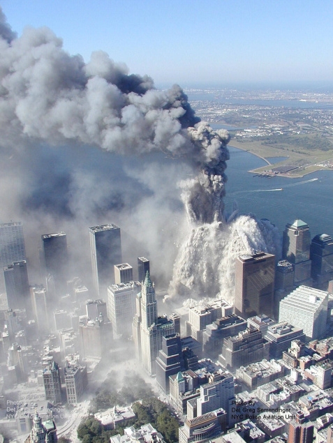 Attack on Twin Towers in US on 11th September 2001. Photo AP