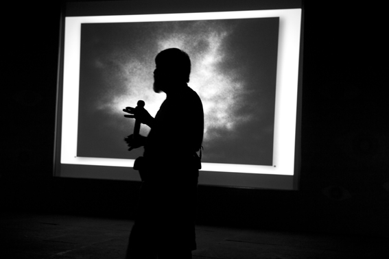 Shahidul Alam speaking at the inauguration of Delhi Photo Festival. Photo: Paolo Patrizi