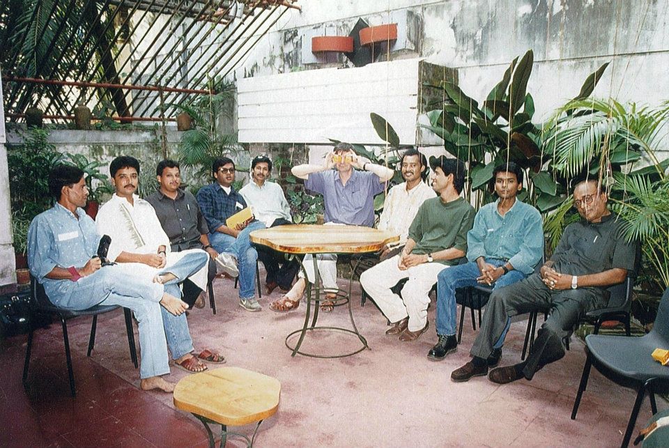 Peu and other participants at a Martin Parr workshop at Drik arranged jointly by Bangladesh Photographic Society (BPS) and Drik