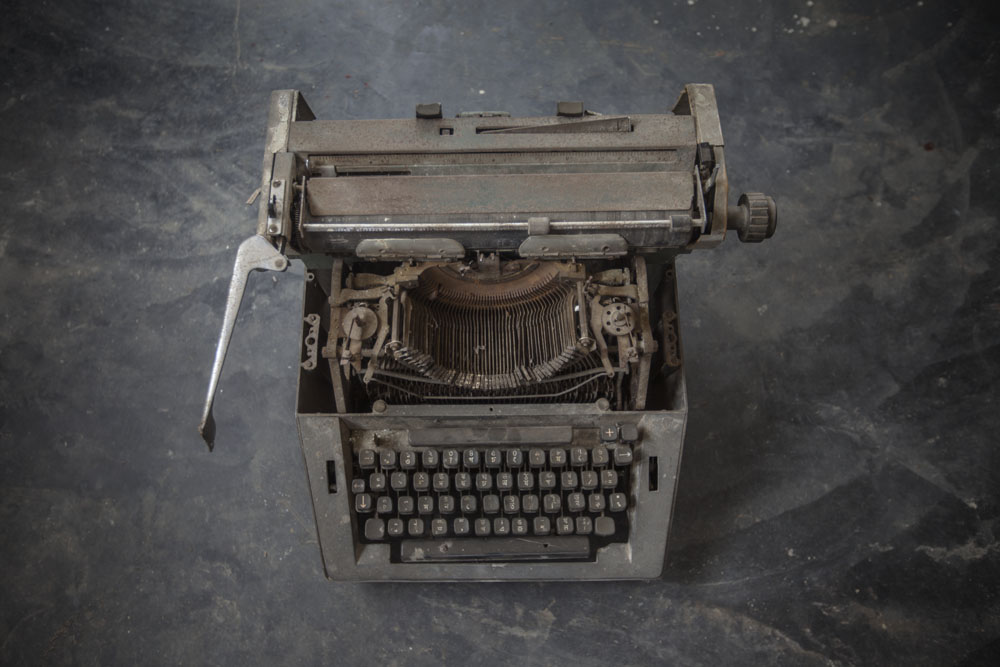 Abandoned typewriter in the room where Kalpana and her comrades used to meet. Photo: Shahidul Alam/Drik/Majority World