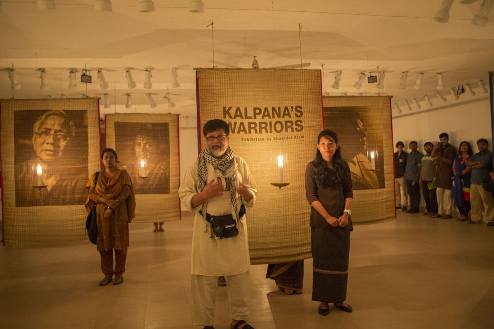 Kalpana's Warriors exhibition opening at Drik Gallery
